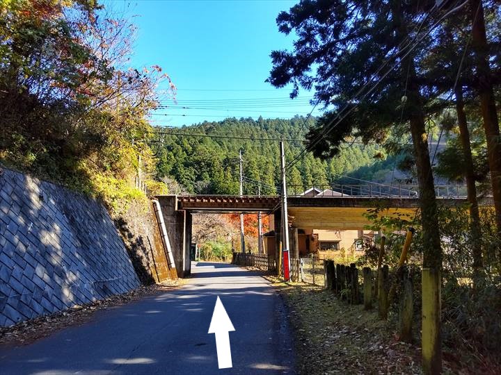 関八州見晴台　駅から登山口途中の鉄橋