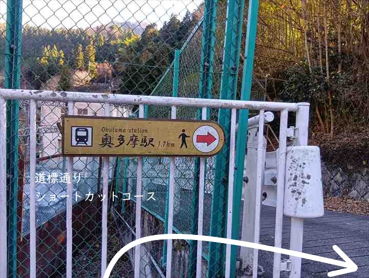 お肉レストラン~奥多摩駅(NO.21分岐)ショートカット